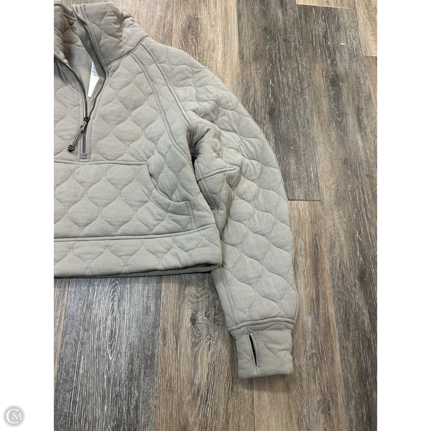 Athletic Sweatshirt Collar By Lululemon In Taupe, Size: Xs/s