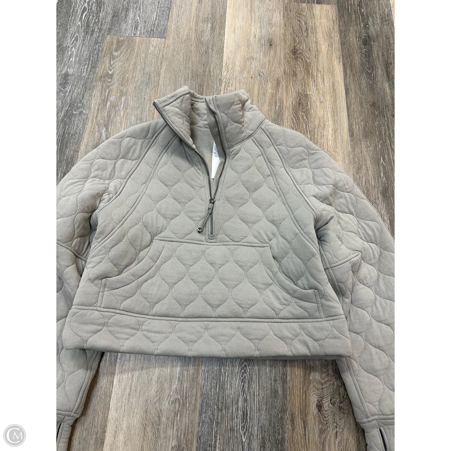 Athletic Sweatshirt Collar By Lululemon In Taupe, Size: Xs/s