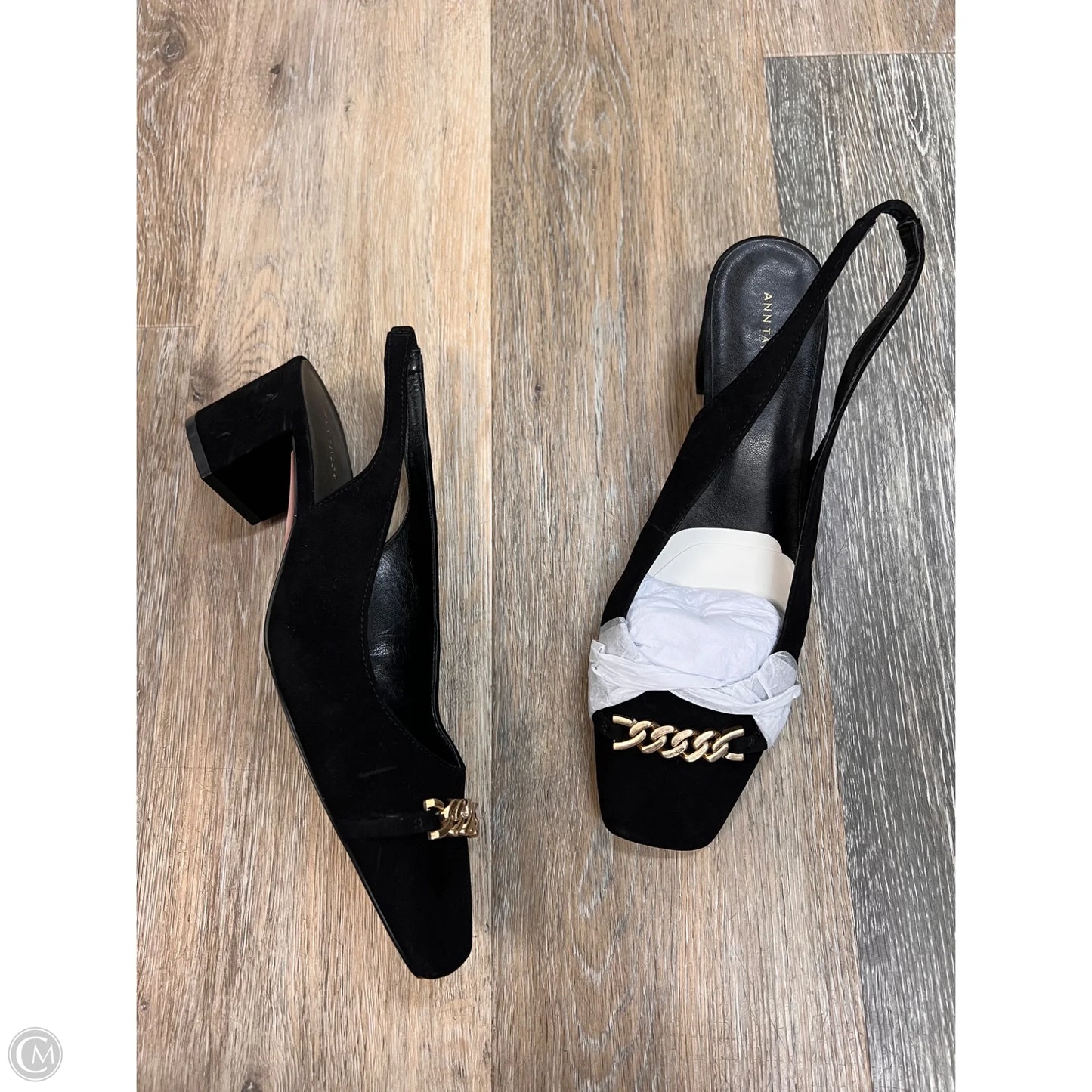 Shoes Heels Block By Ann Taylor In Black, Size: 8.5