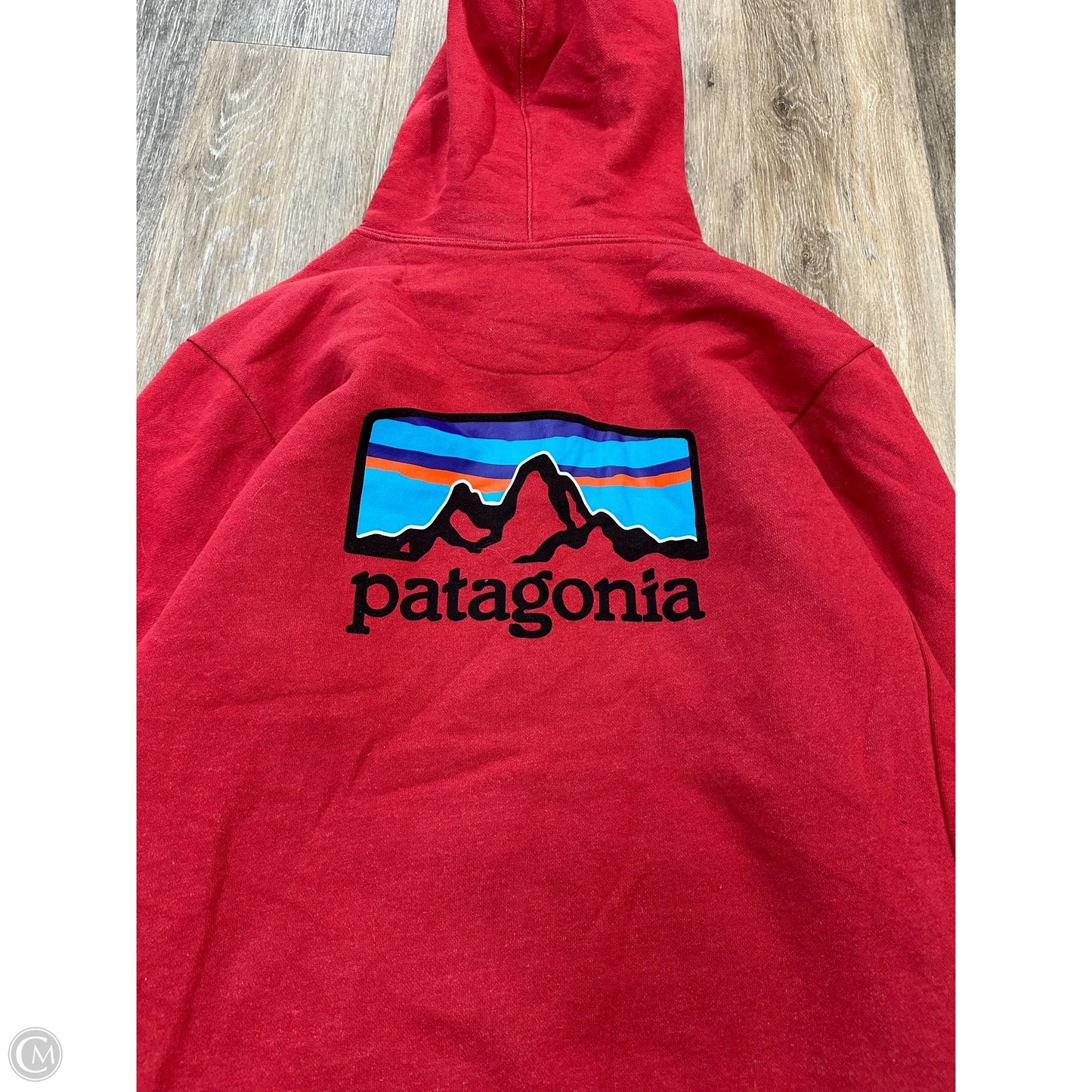 Athletic Sweatshirt Hoodie By Patagonia In Red, Size: M