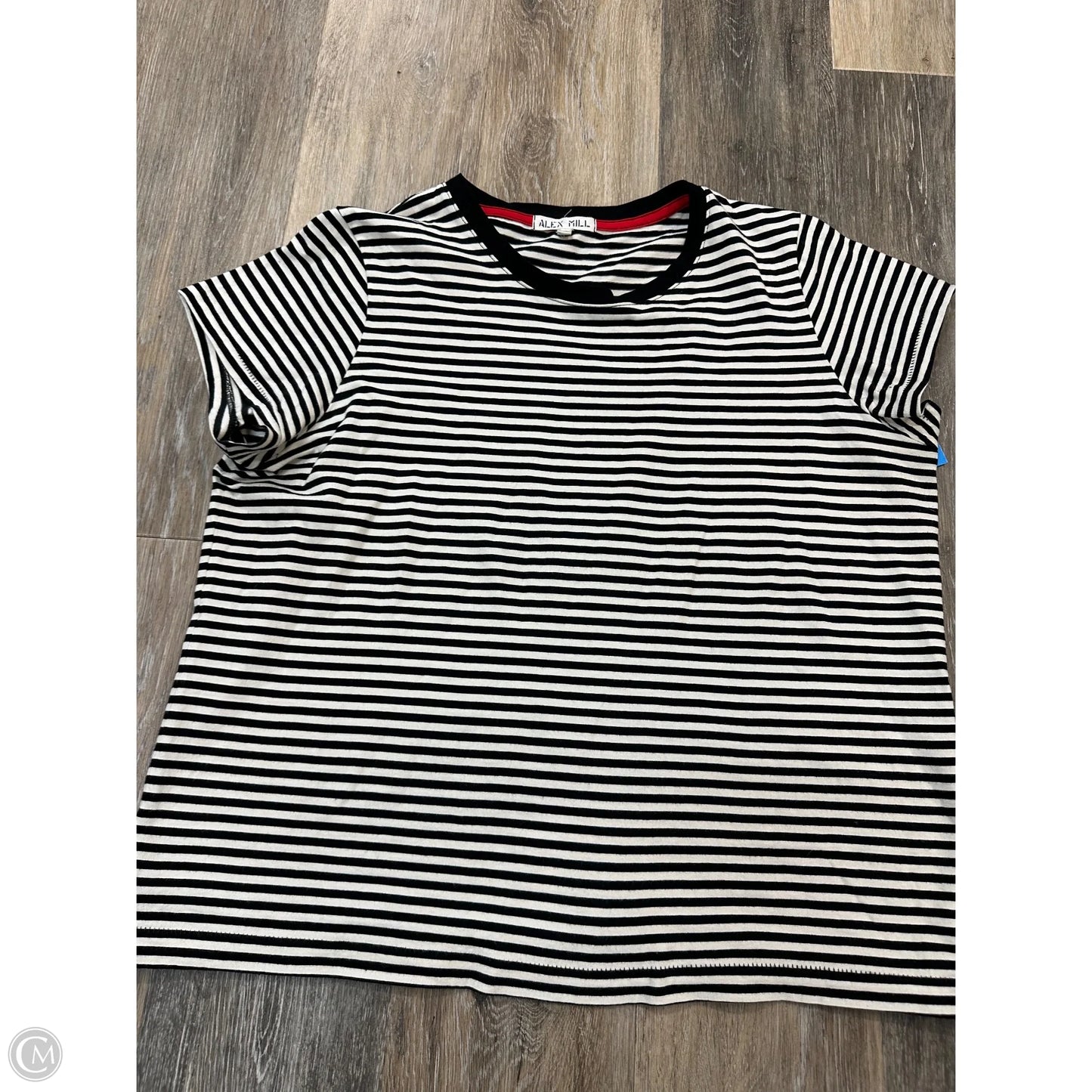 Top Short Sleeve By Alex Mill In Striped Pattern, Size: Xl