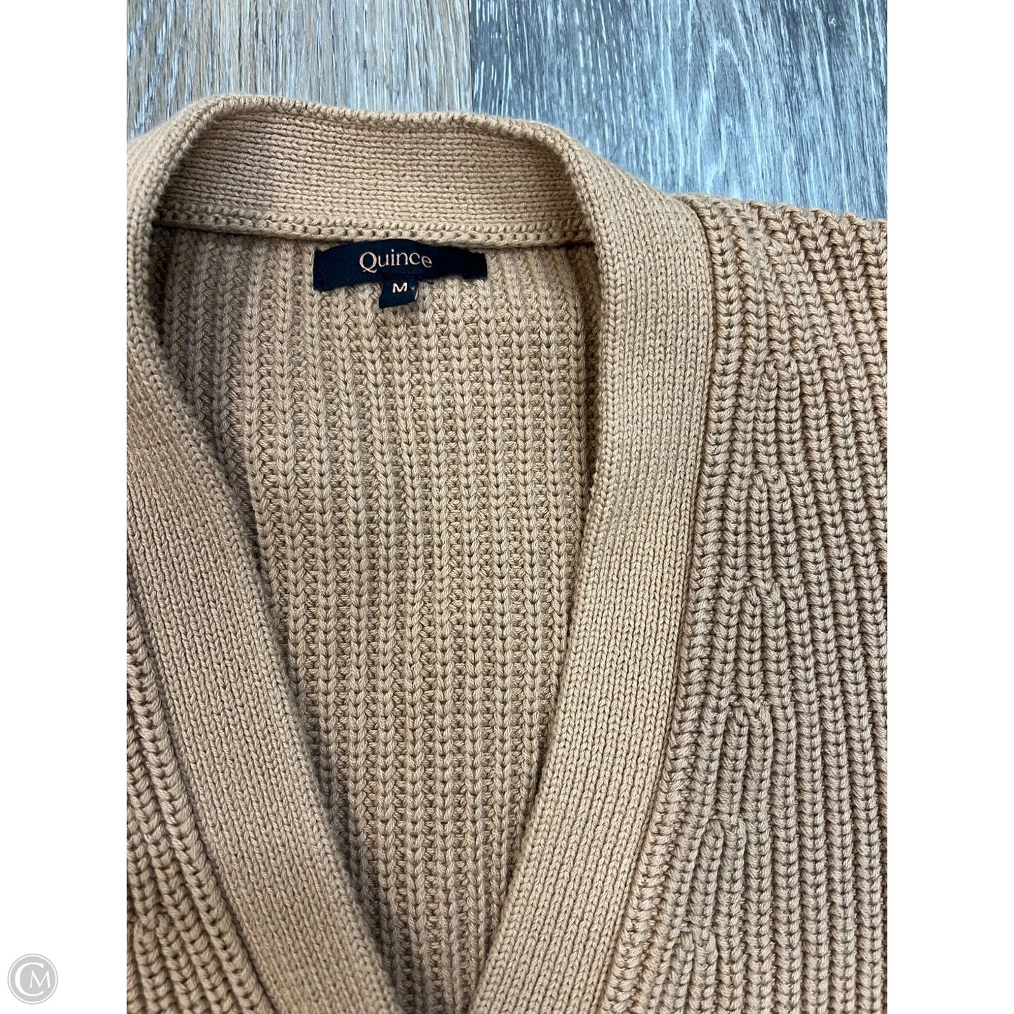 Sweater Cardigan By Quince In Tan, Size: M