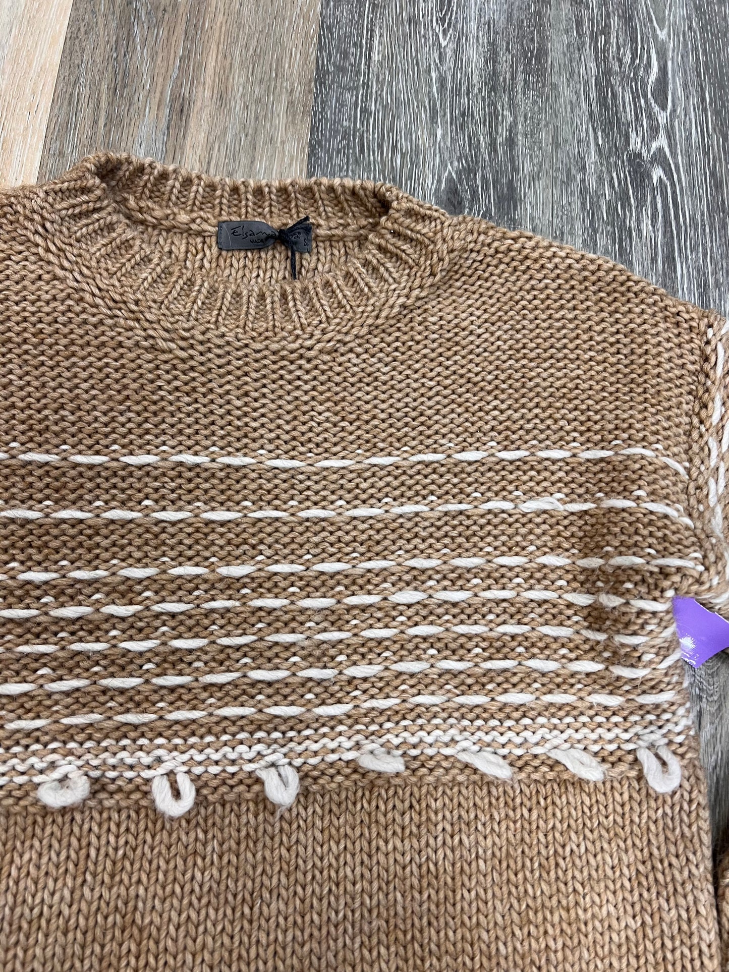 Sweater By Elsamanda Anthropologie In Tan, Size: S