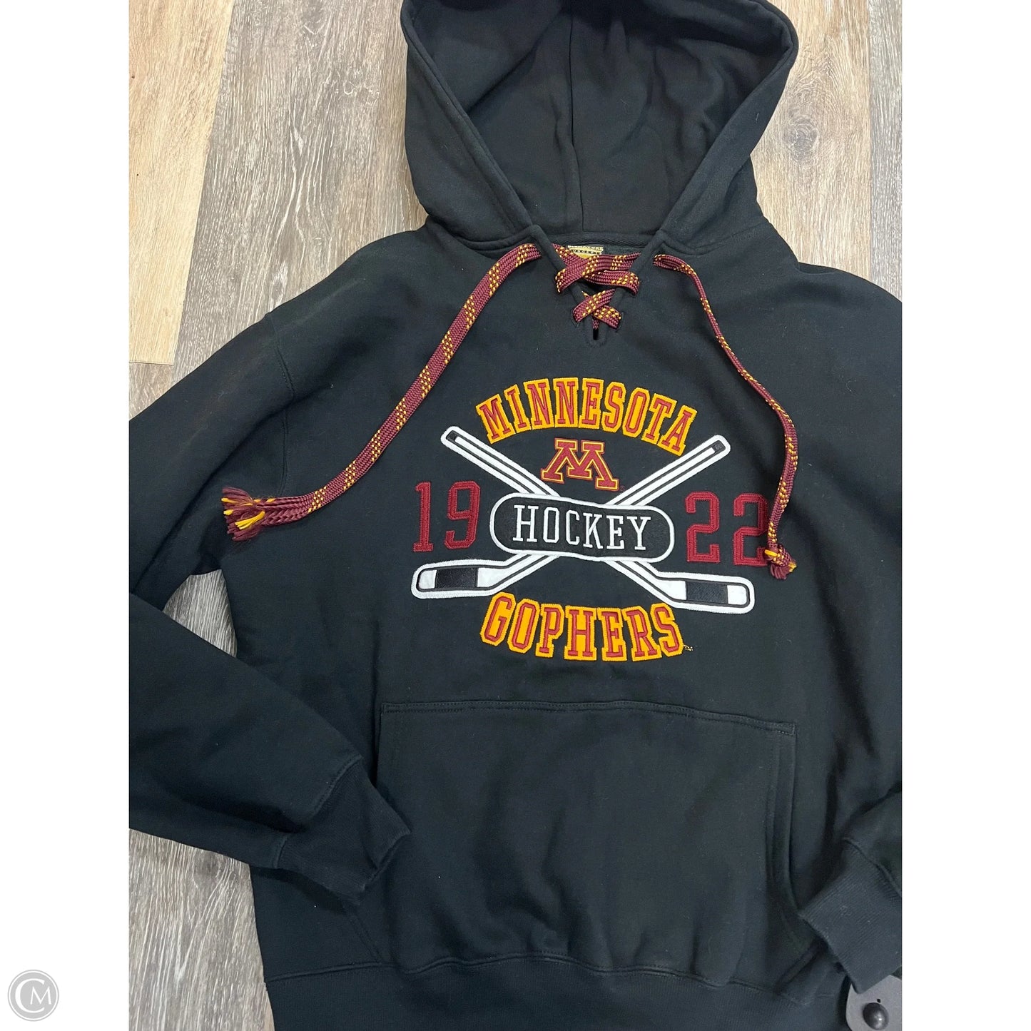 Athletic Sweatshirt Hoodie By Signature Concept In Black, Size: M