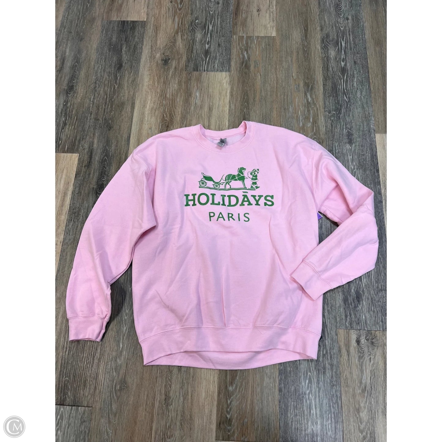 Sweatshirt Crewneck By Gildan In Pink, Size: L
