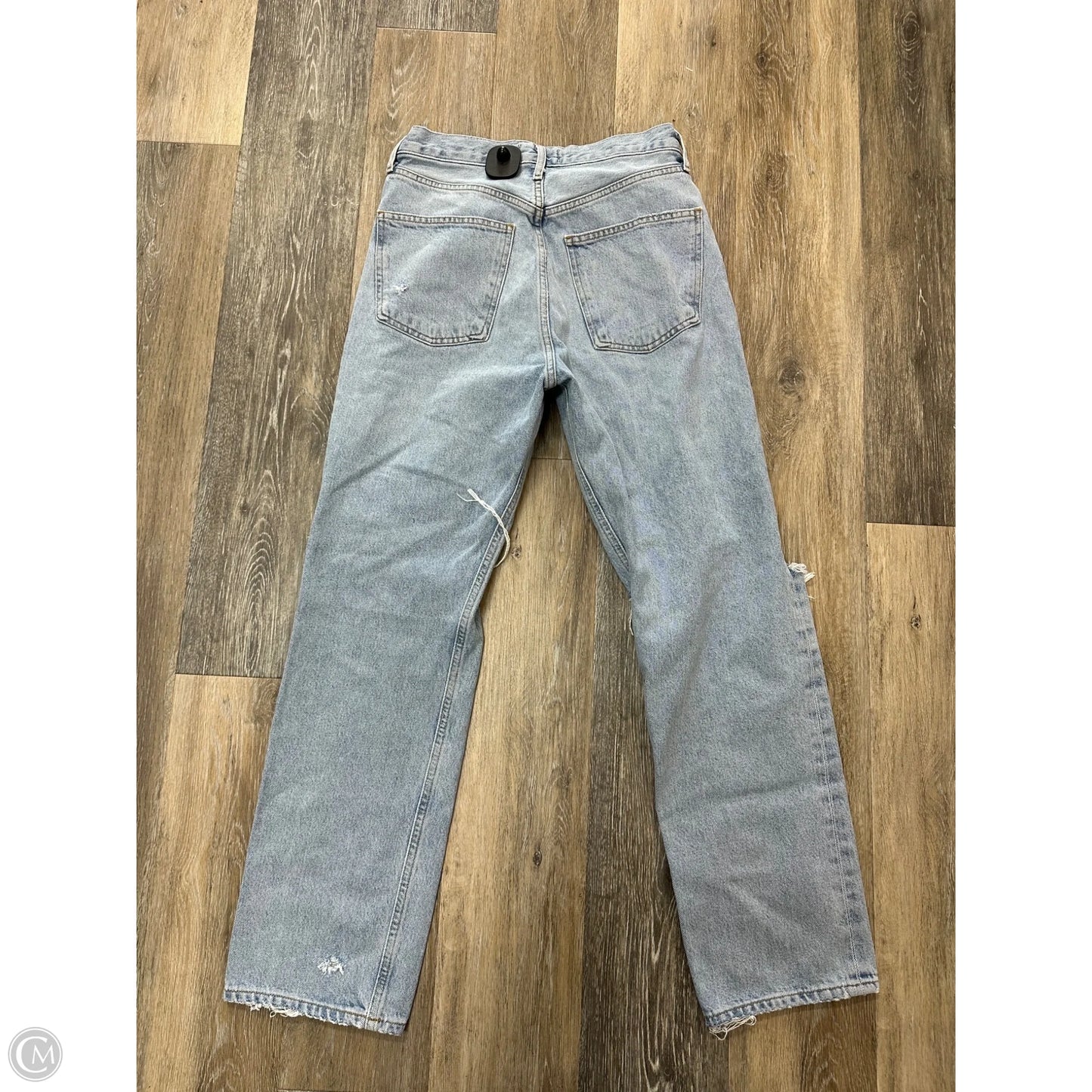Jeans Straight By Agolde In Blue Denim, Size: 0
