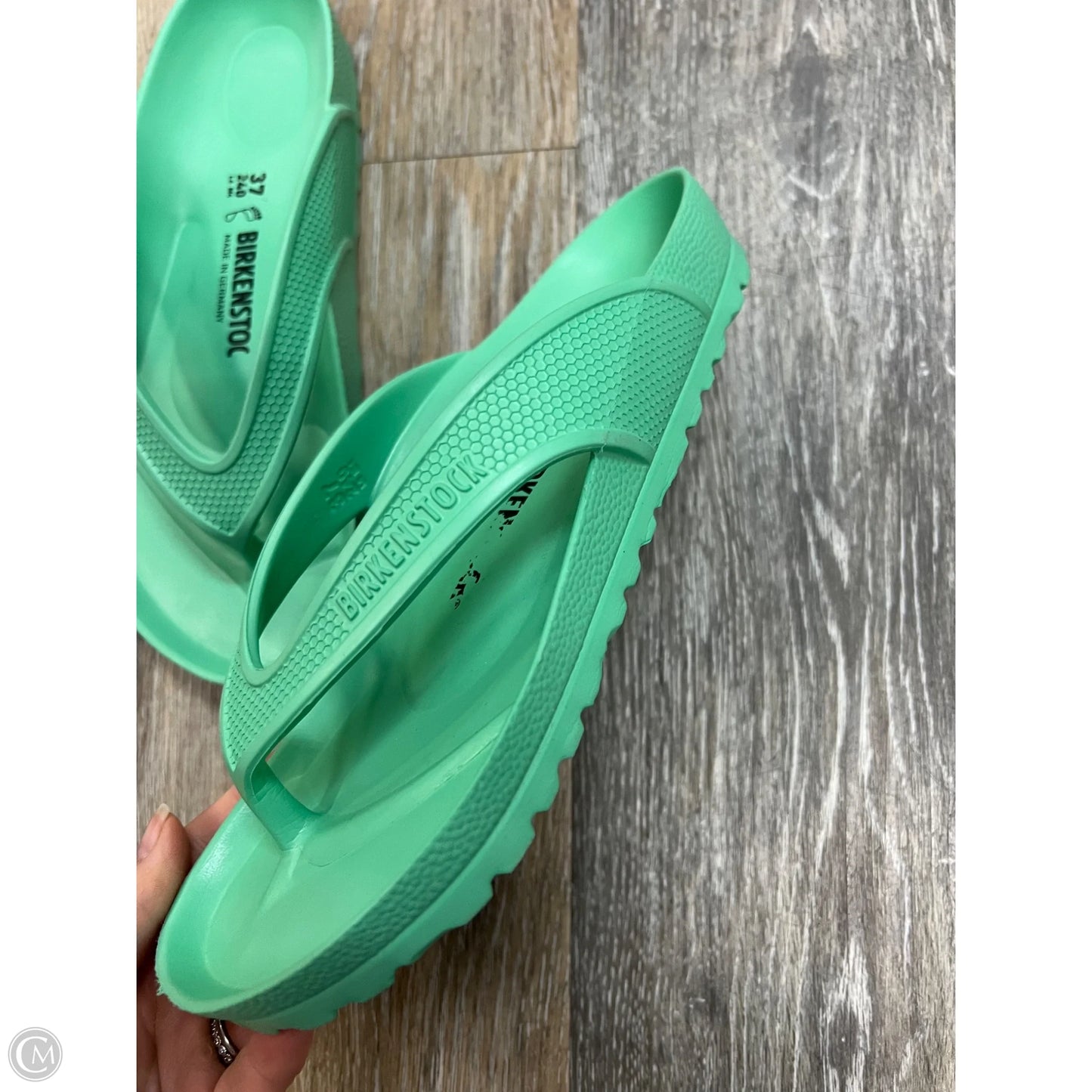 Sandals Flats By Birkenstock In Green, Size: 6