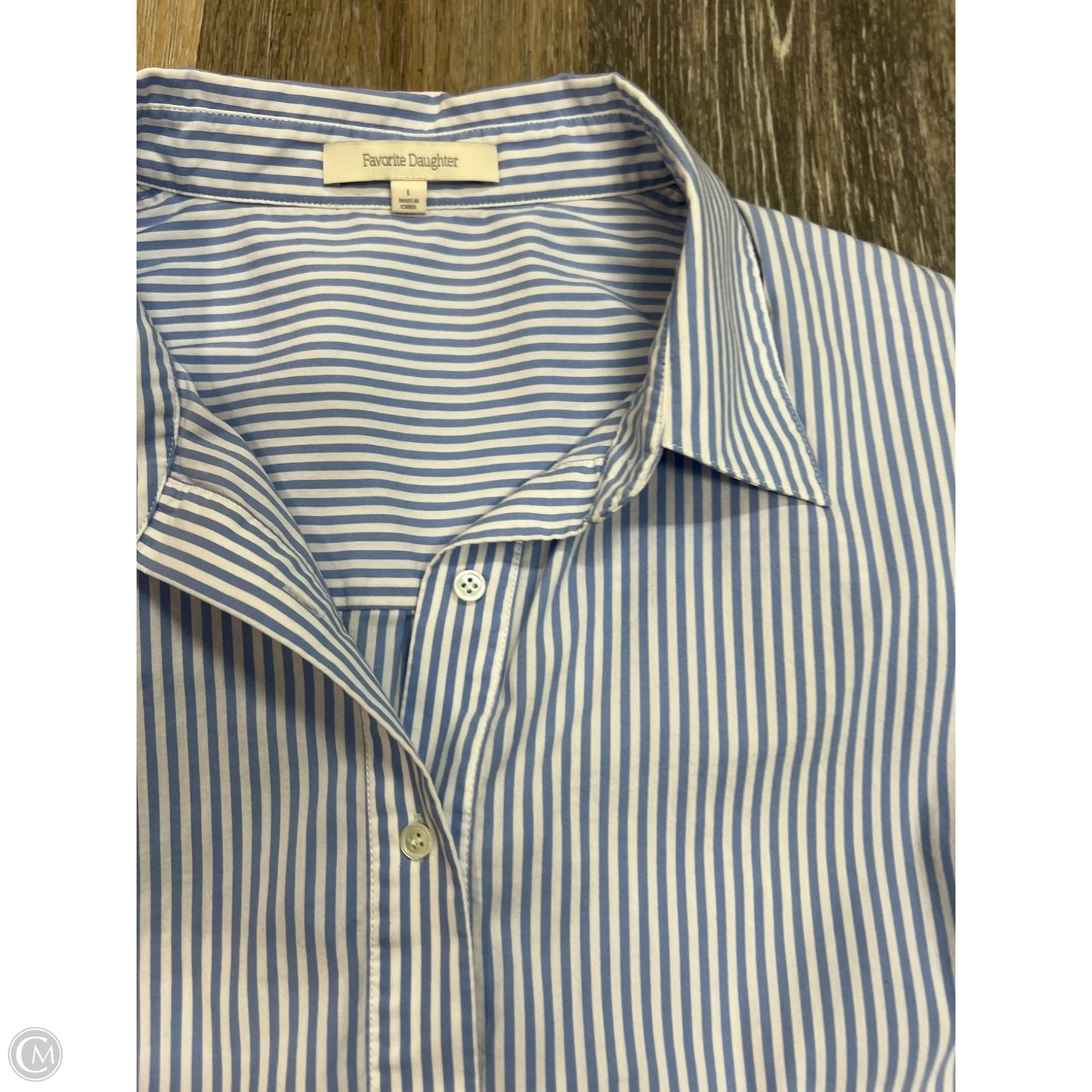 Blouse Long Sleeve By Favorite Daughter In Blue, Size: L
