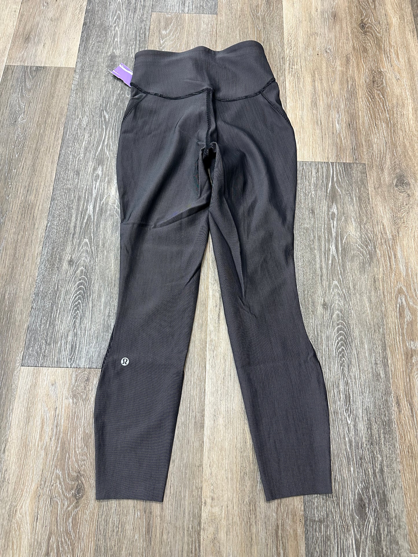 Athletic Leggings By Lululemon In Striped Pattern, Size: 6