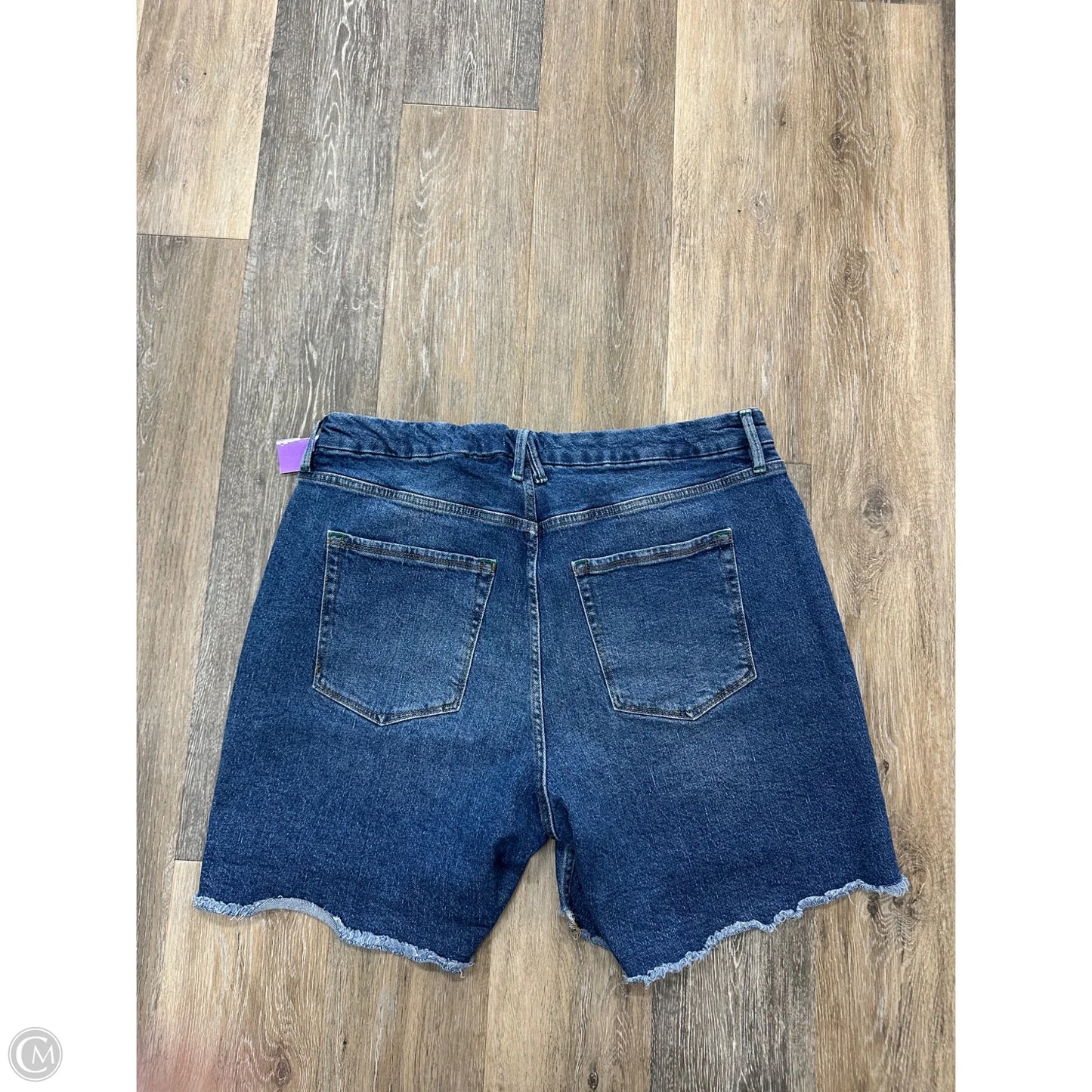 Shorts By Good American In Blue Denim, Size: 18