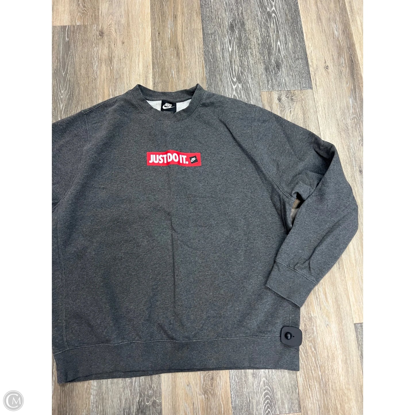 Athletic Sweatshirt Crewneck By Nike Apparel In Grey, Size: Xl