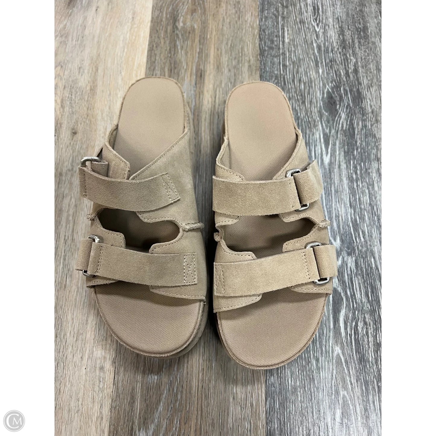 Sandals Designer By Ugg In Tan, Size: 11