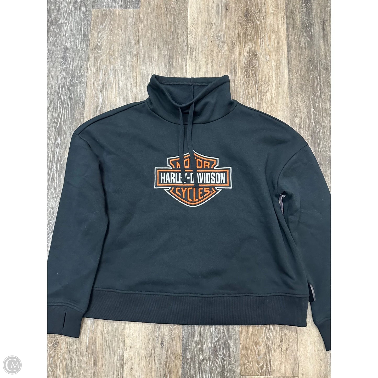 Athletic Sweatshirt Collar By Harley Davidson In Black, Size: Xl