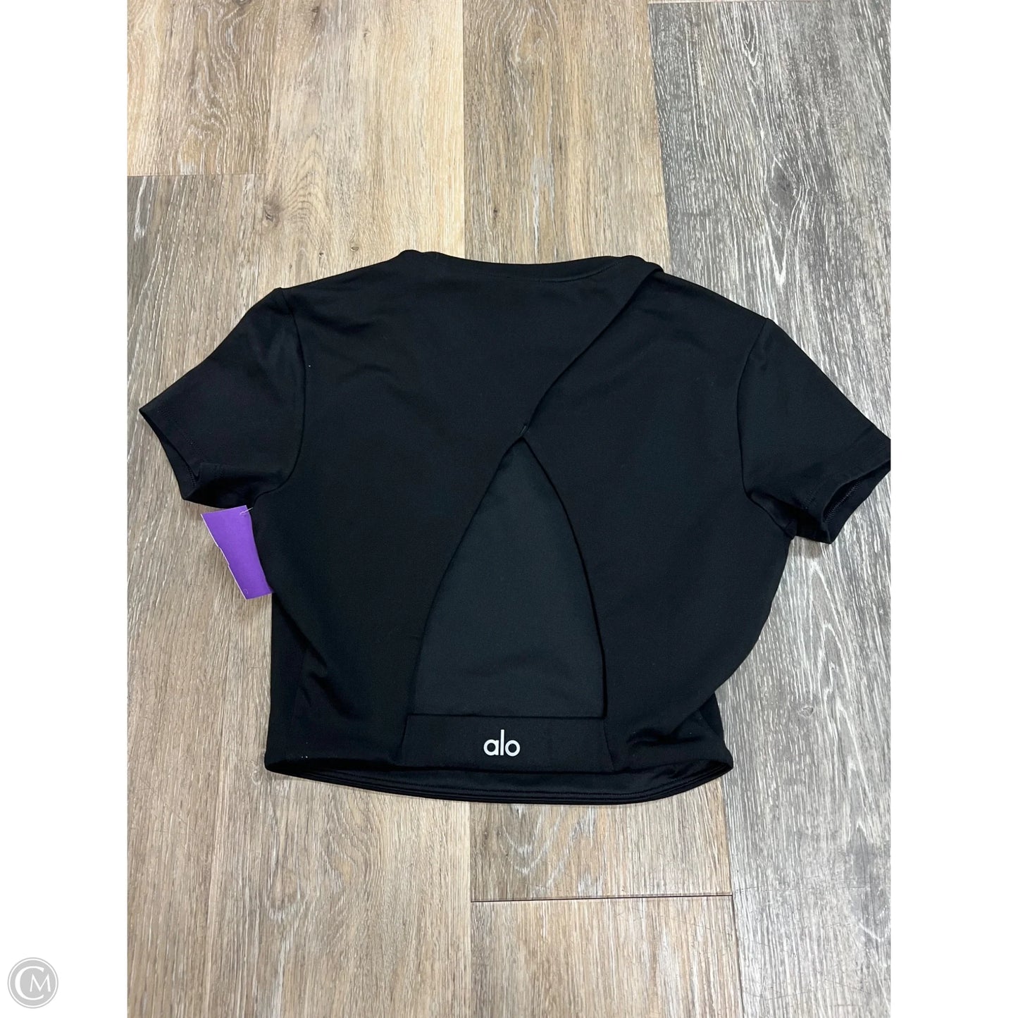Athletic Top Short Sleeve By Alo In Black, Size: Xs
