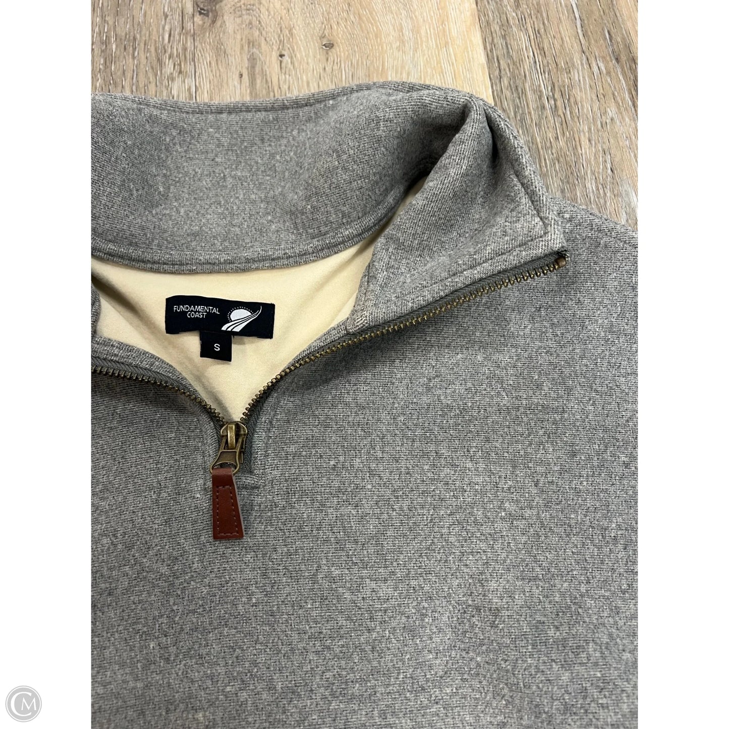 Athletic Sweatshirt Collar By Fundamental Coast In Grey, Size: S