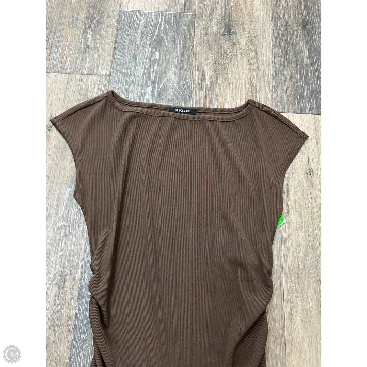 Top Short Sleeve By Workshop In Brown, Size: S