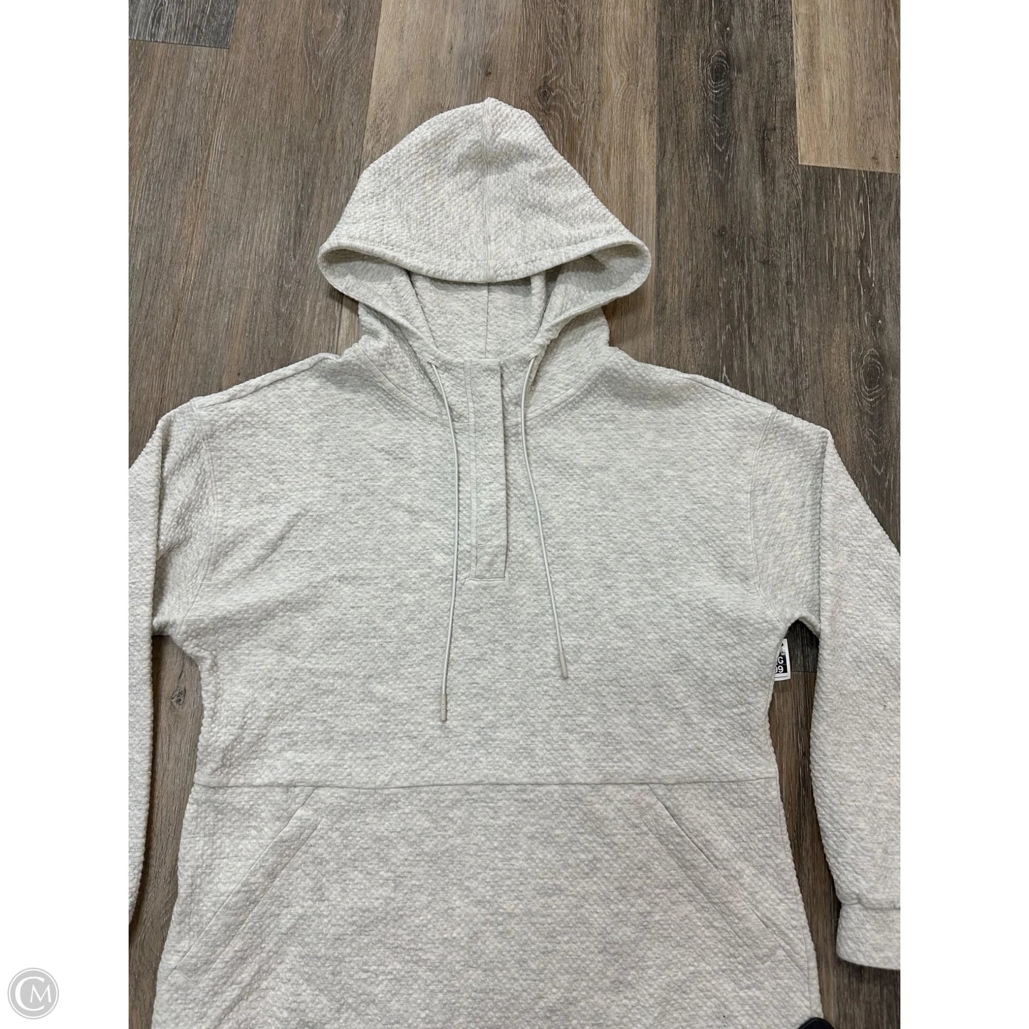 Athletic Sweatshirt Hoodie By 7 Diamonds In Cream, Size: Xs