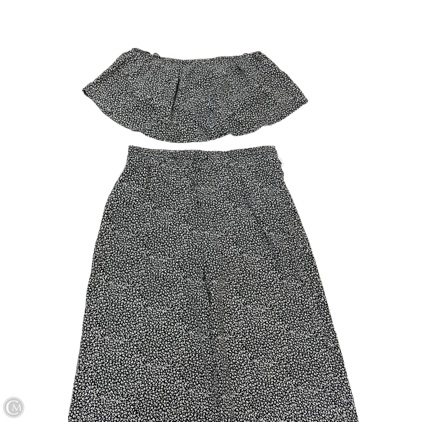 Pants Set 2pc By Crescent In Black & White, Size: L