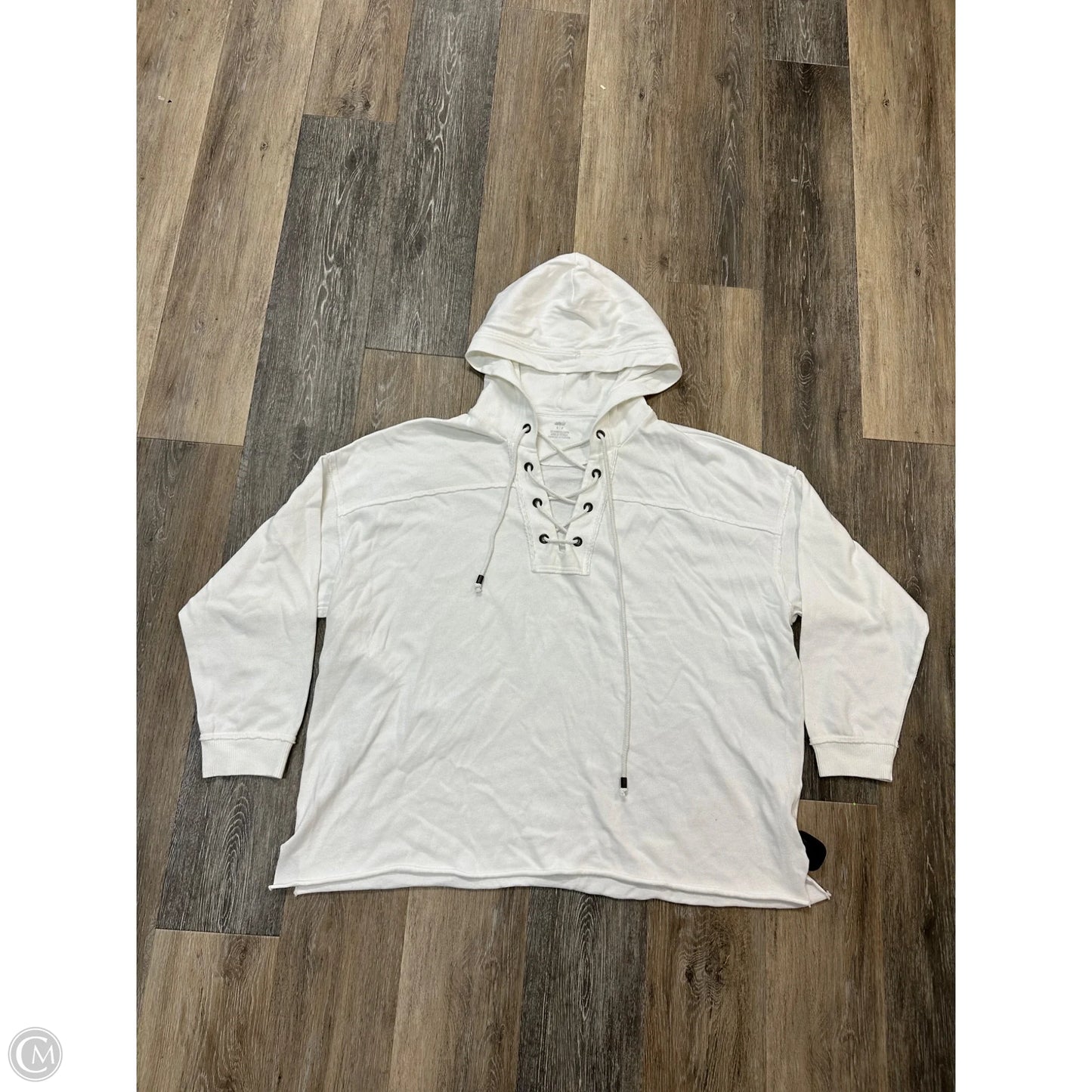 Sweatshirt Hoodie By Aerie In White, Size: S