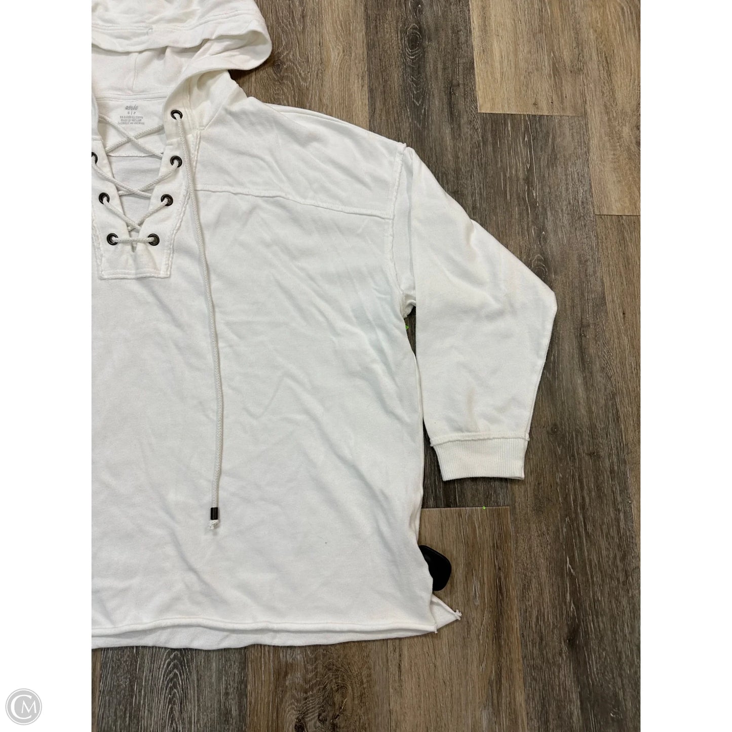 Sweatshirt Hoodie By Aerie In White, Size: S