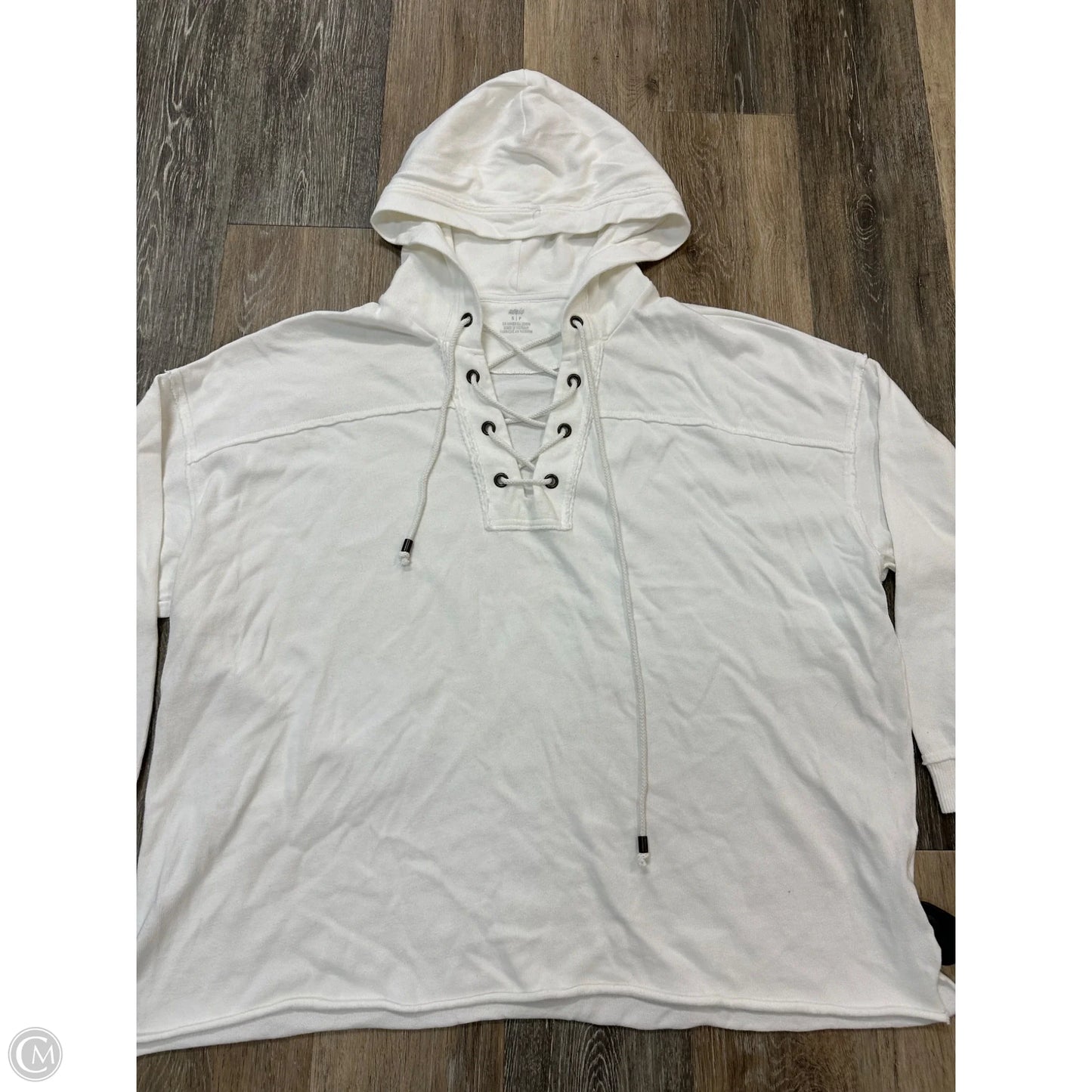 Sweatshirt Hoodie By Aerie In White, Size: S