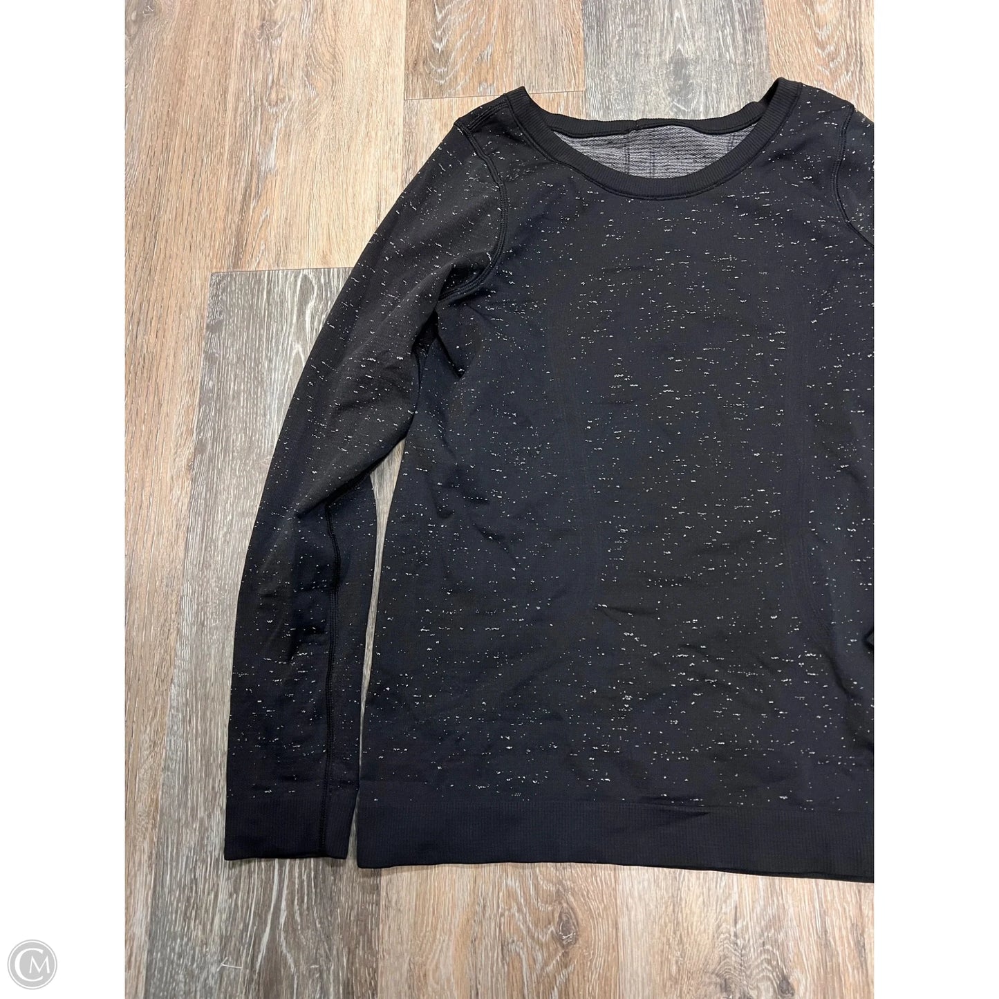 Athletic Top Long Sleeve Collar By Lululemon In Black, Size: 4