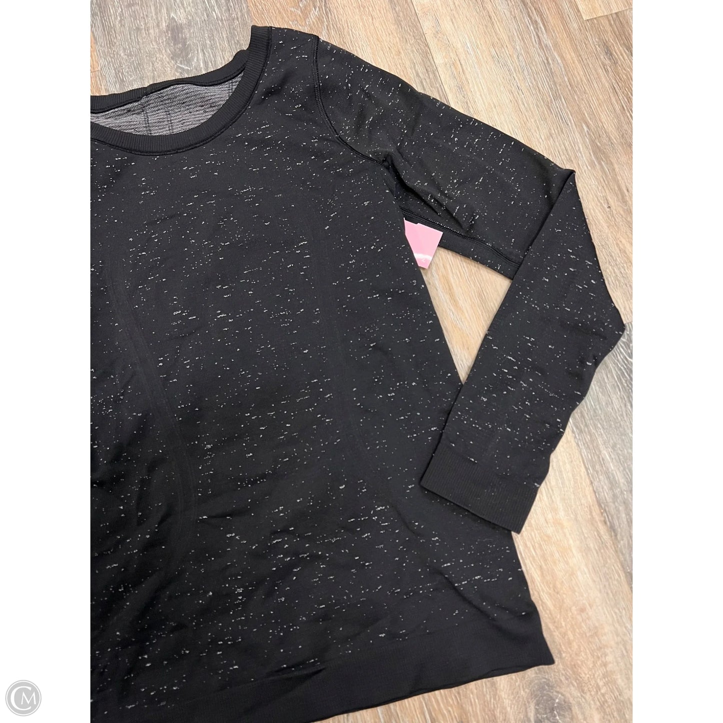 Athletic Top Long Sleeve Collar By Lululemon In Black, Size: 4