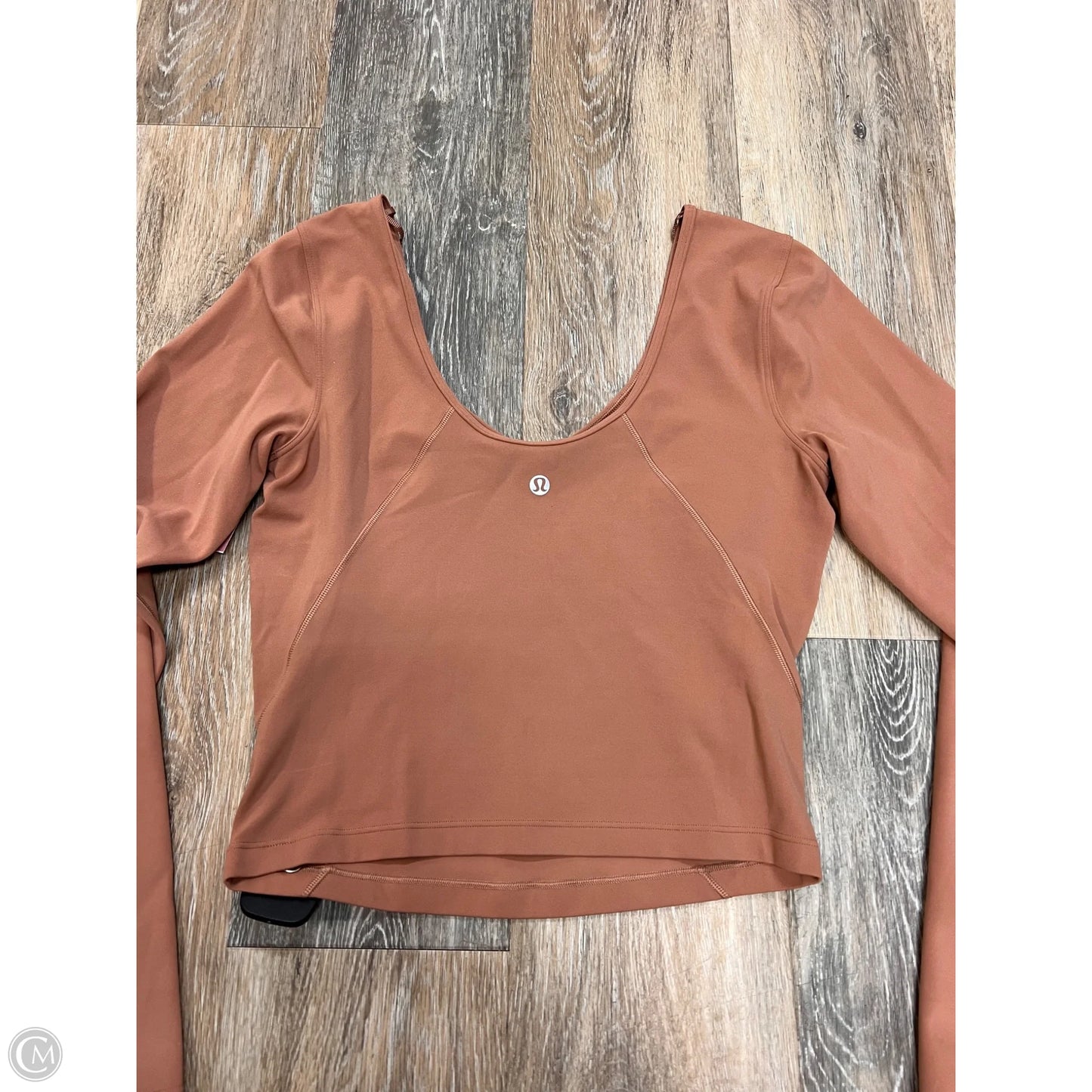 Athletic Top Long Sleeve Crewneck By Lululemon In Tan, Size: 6