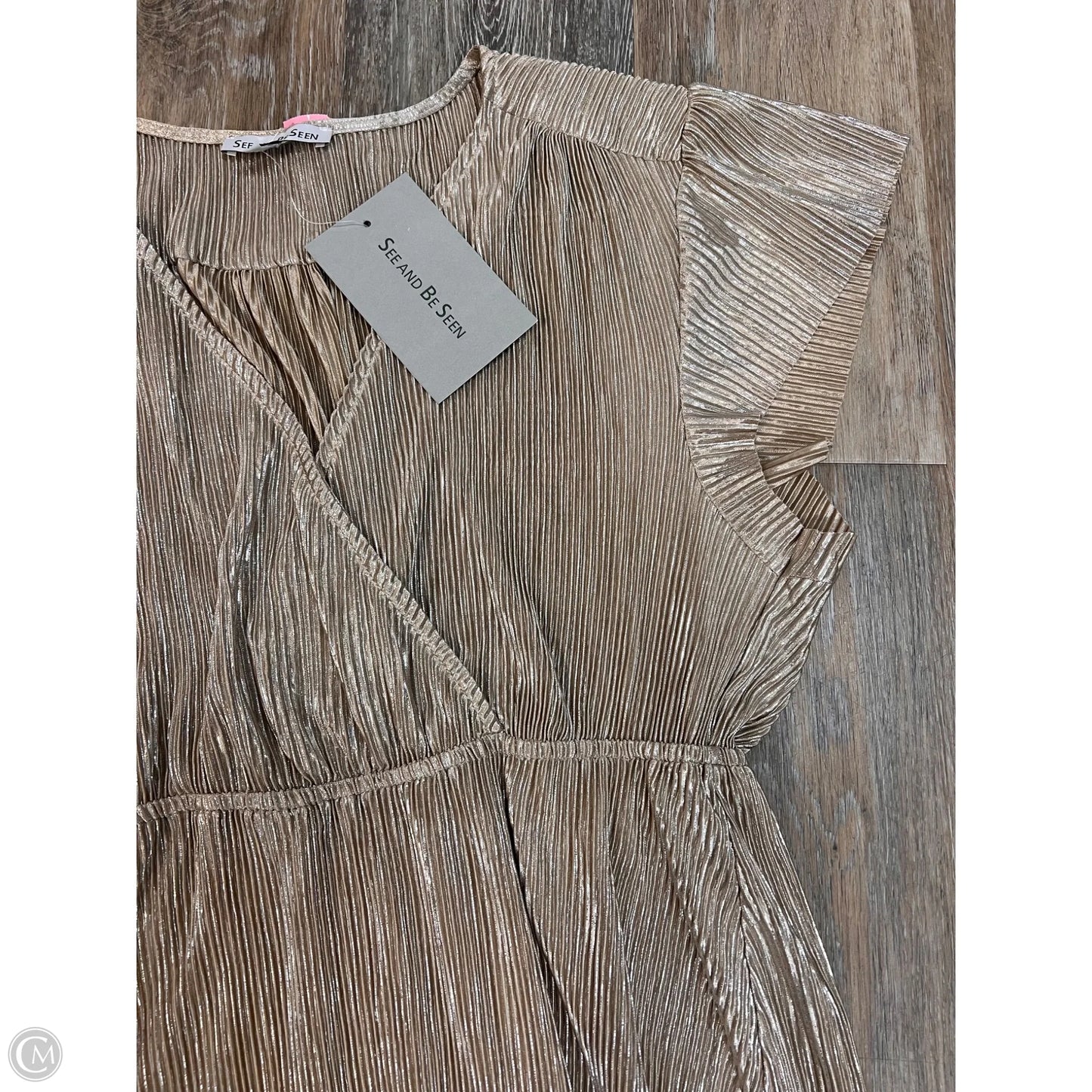 -Dress Party Long By See and Be Seen In Gold, Size: L