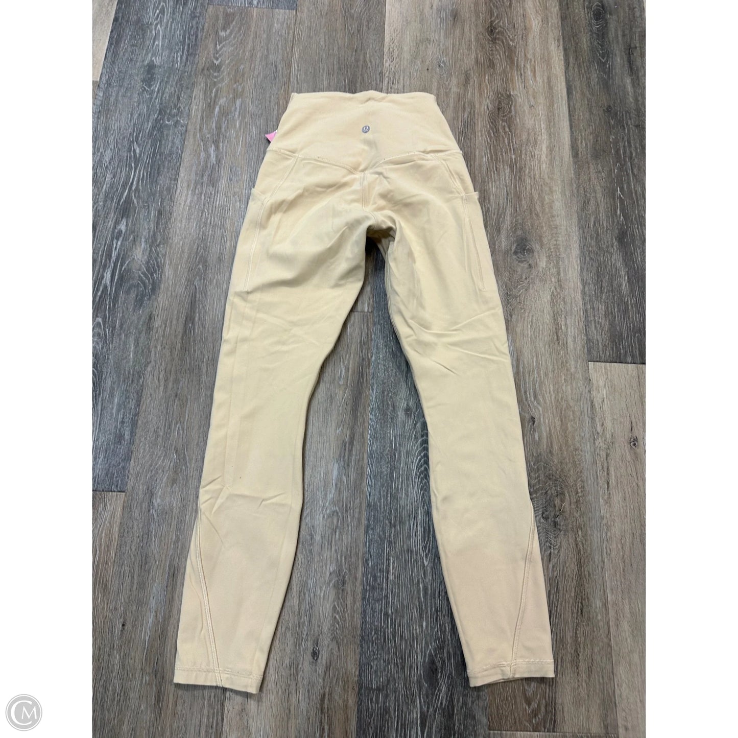 Athletic Leggings By Lululemon In Yellow, Size: 4