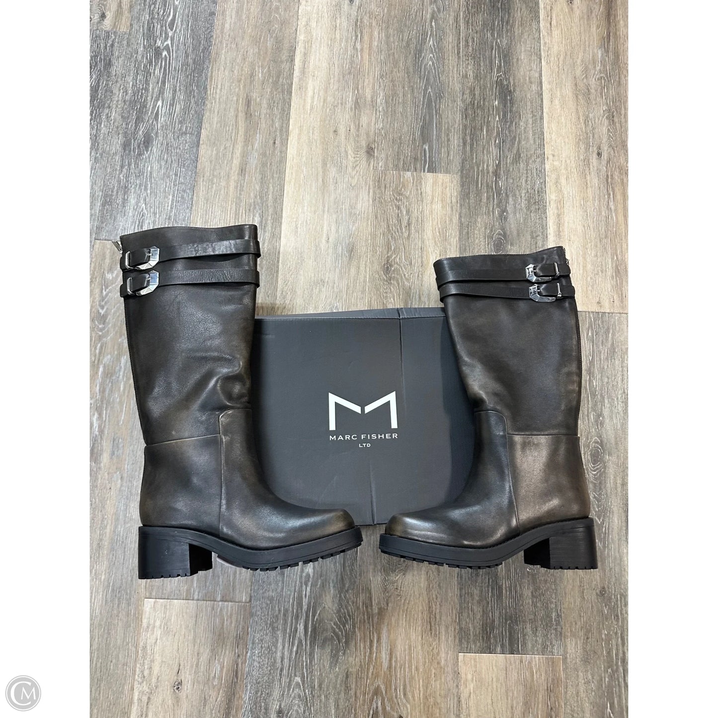 Boots Knee Heels By Marc Fisher In Brown, Size: 7.5