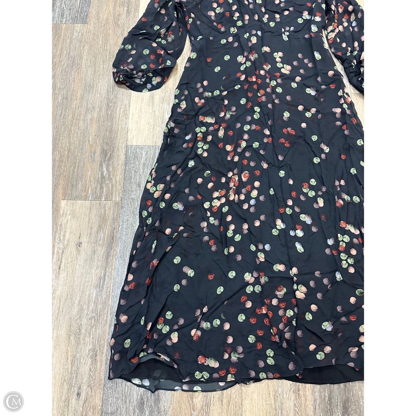 Dress Party Long By Massimo Dutti In Polkadot Pattern, Size: 8