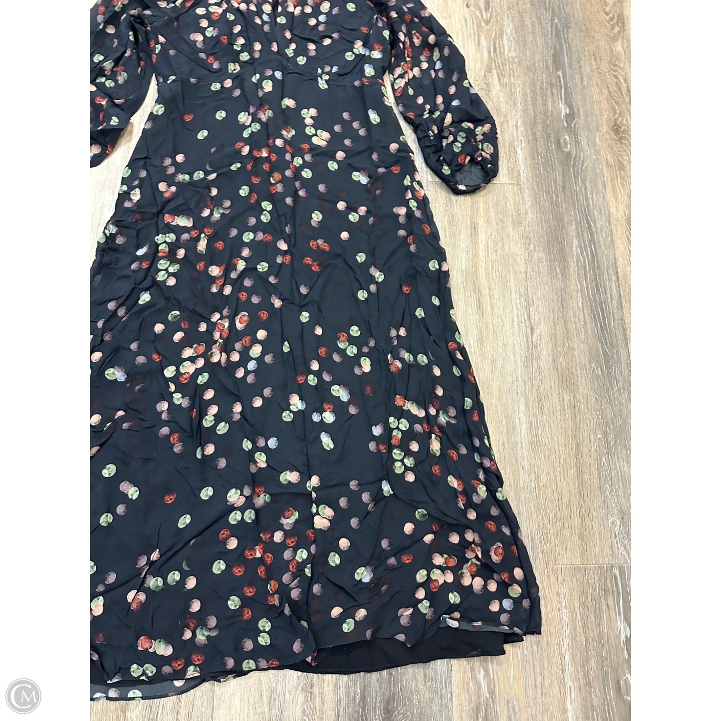 Dress Party Long By Massimo Dutti In Polkadot Pattern, Size: 8
