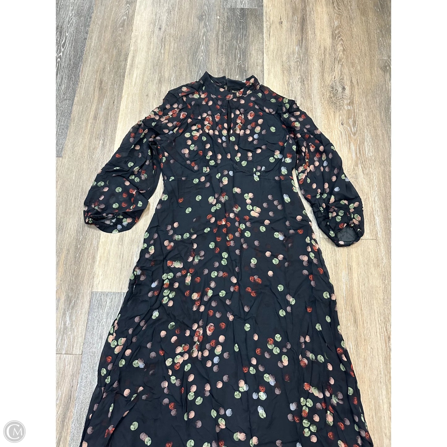 Dress Party Long By Massimo Dutti In Polkadot Pattern, Size: 8