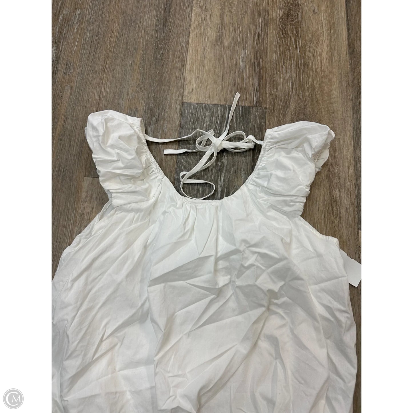 Blouse Short Sleeve By Tiramisu In White, Size: Xs