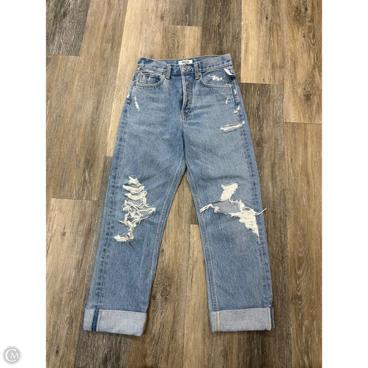 Jeans Straight By Agolde In Blue Denim, Size: 0