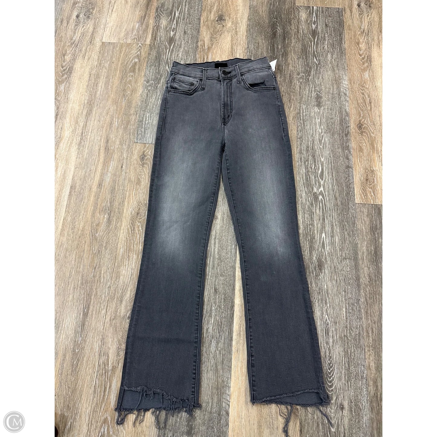 Jeans Straight By Mother Jeans In Grey Denim, Size: 0