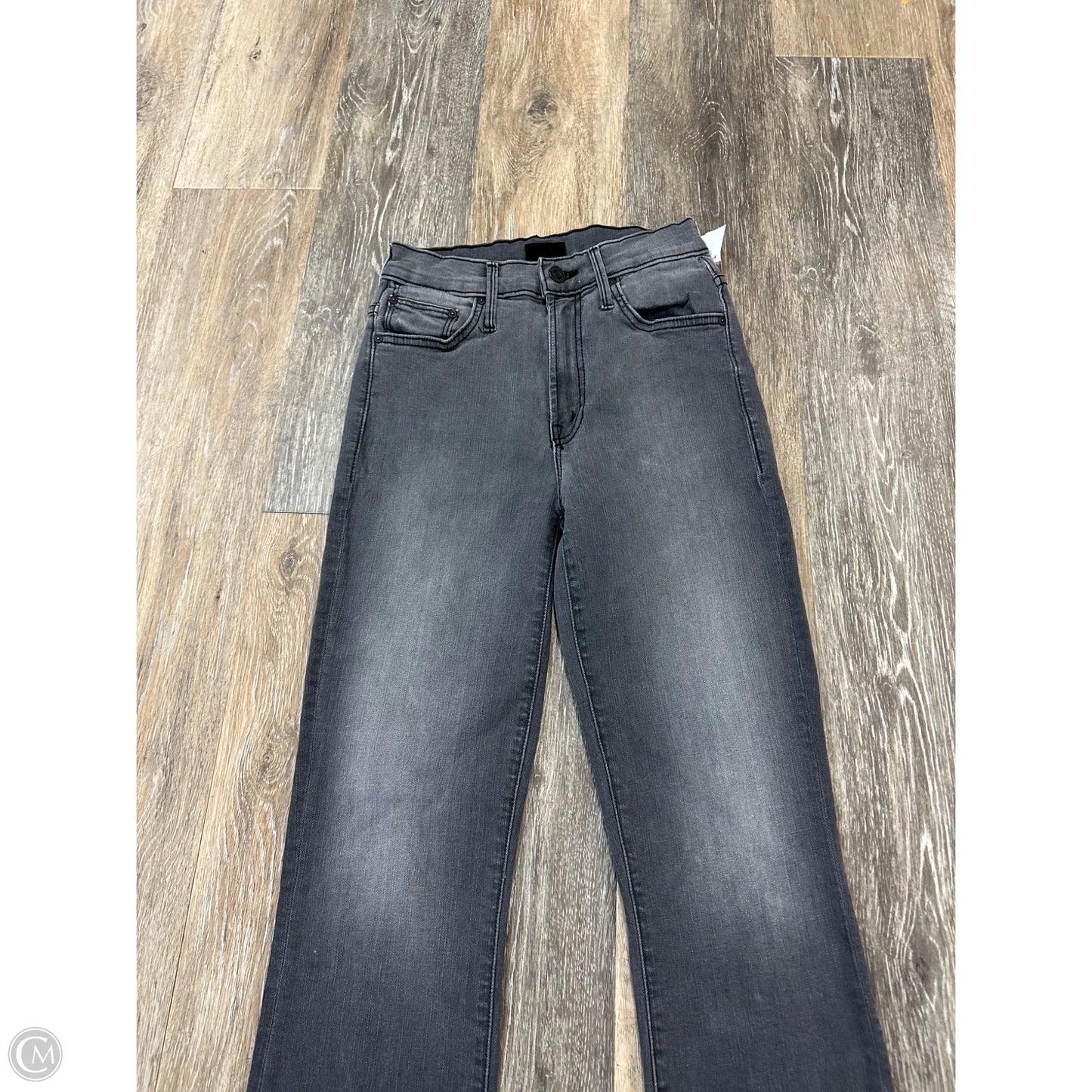 Jeans Straight By Mother Jeans In Grey Denim, Size: 0