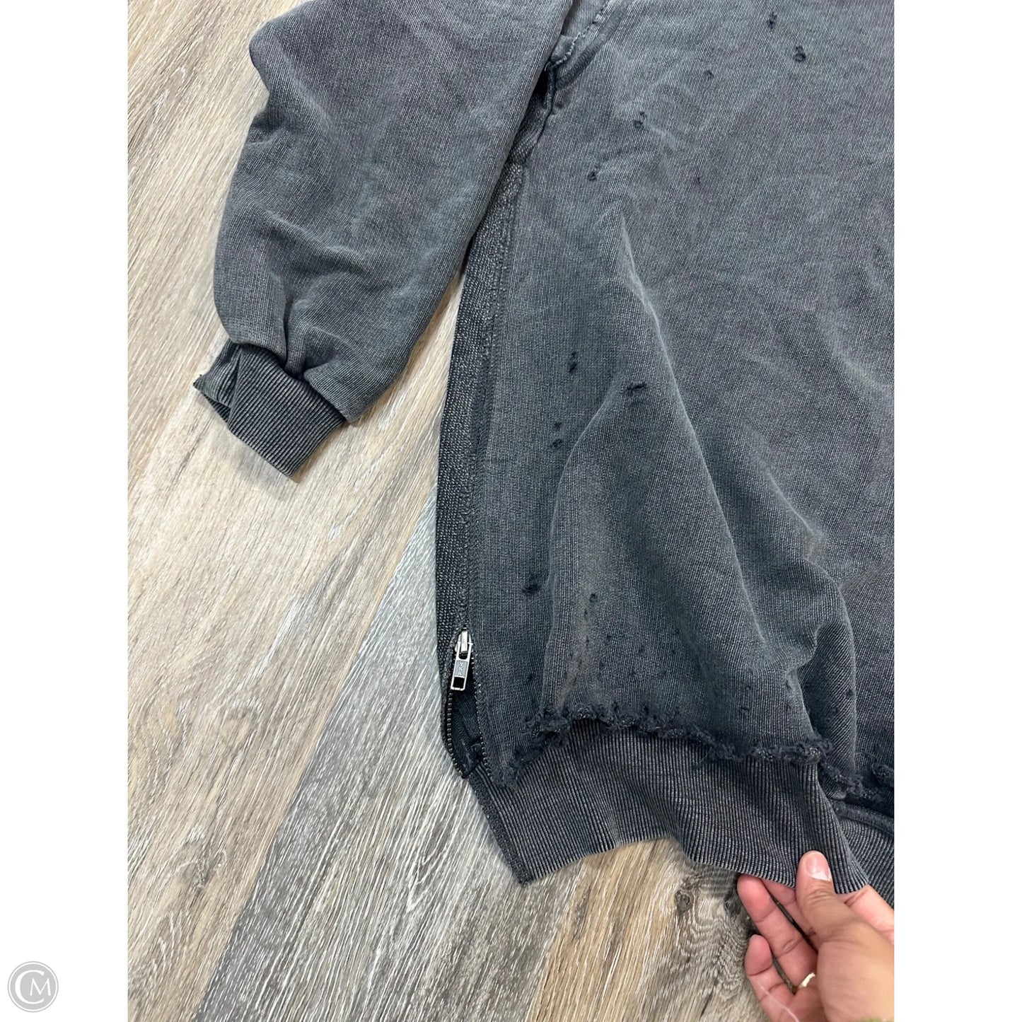 Athletic Sweatshirt Hoodie By Free People In Grey, Size: S