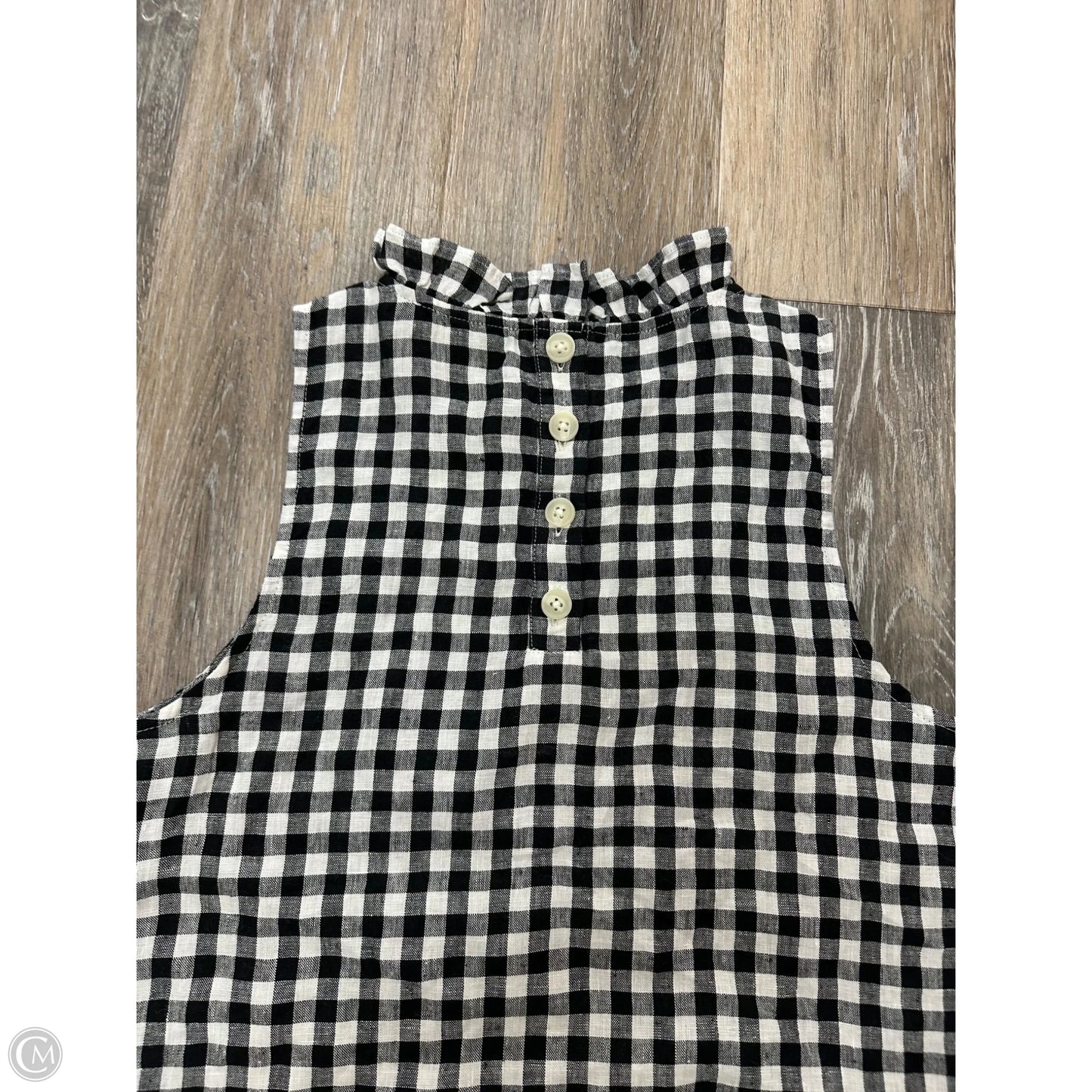 Top Sleeveless By J. Crew In Black & White, Size: S
