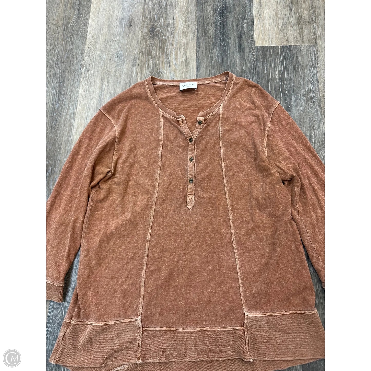Top Long Sleeve By Wrap London In Orange, Size: 6