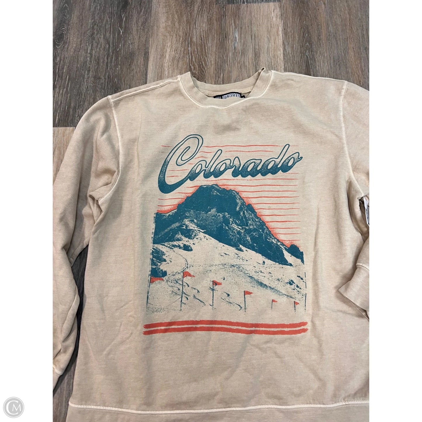 Sweatshirt Crewneck By Girl Dangerous In Tan, Size: M