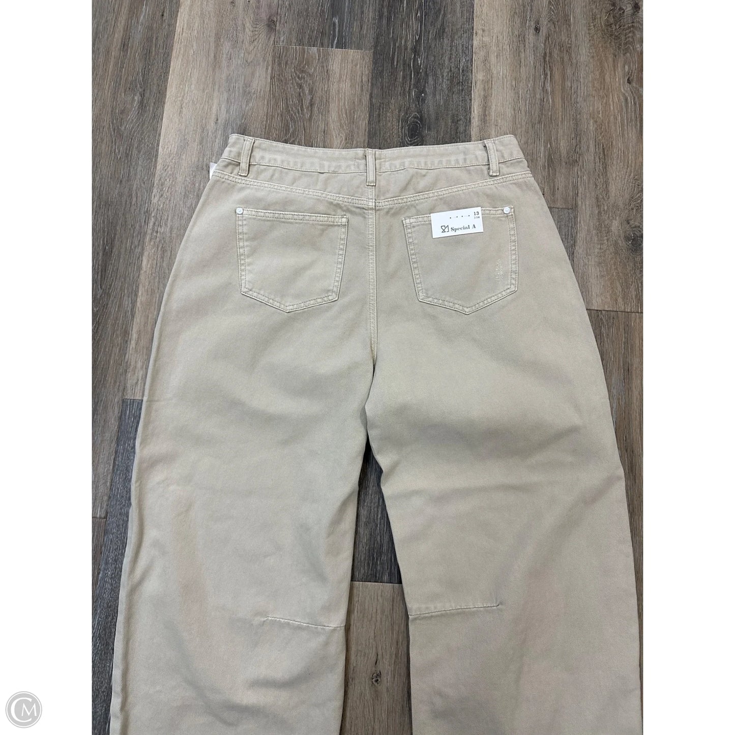 Jeans Wide Leg By Special A In Tan, Size: 12