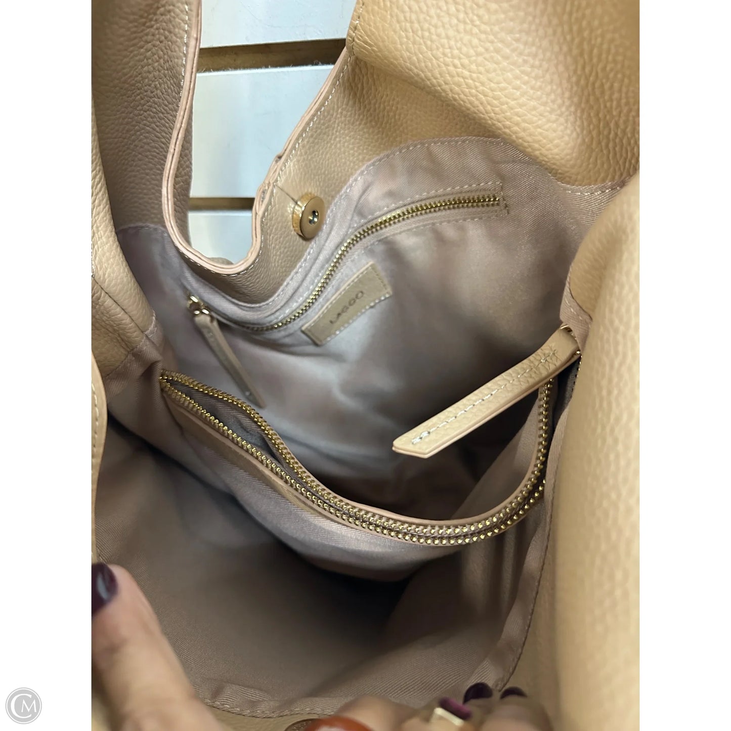 Handbag Leather By Laggo, Size: Large