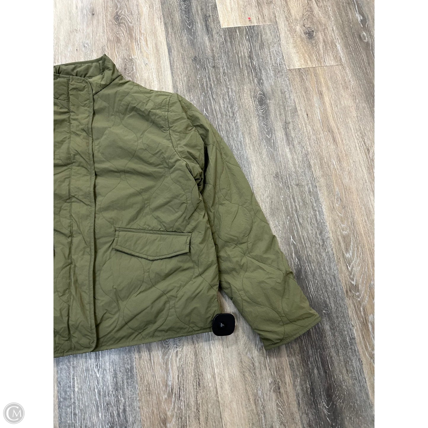 Jacket Puffer & Quilted By Thread And Supply In Green, Size: S