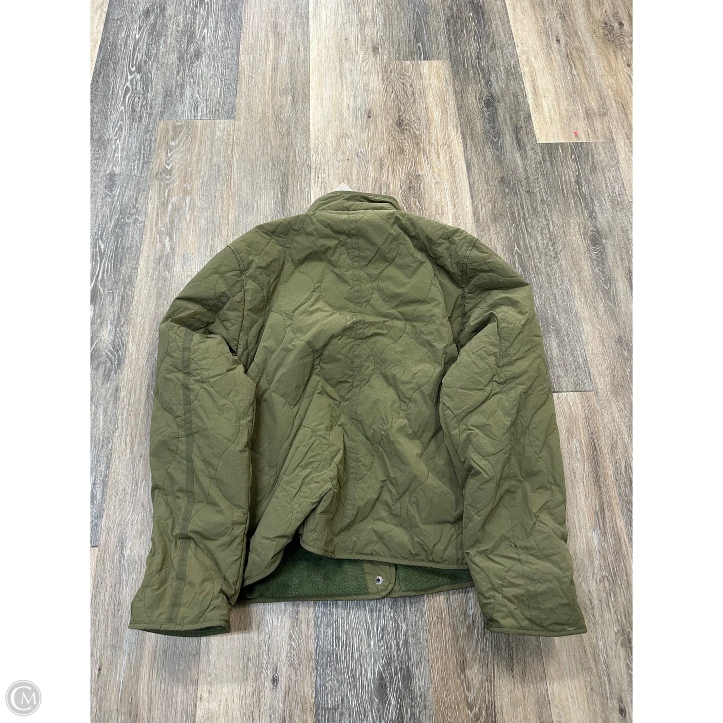 Jacket Puffer & Quilted By Thread And Supply In Green, Size: S