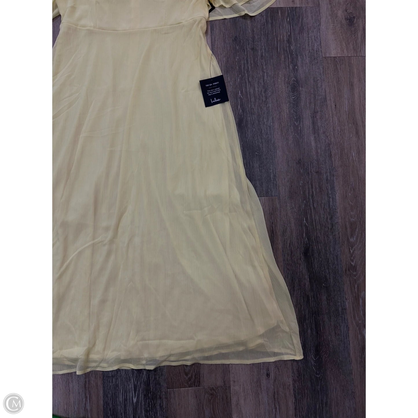 Dress Party Midi By Lulus In Yellow, Size: L