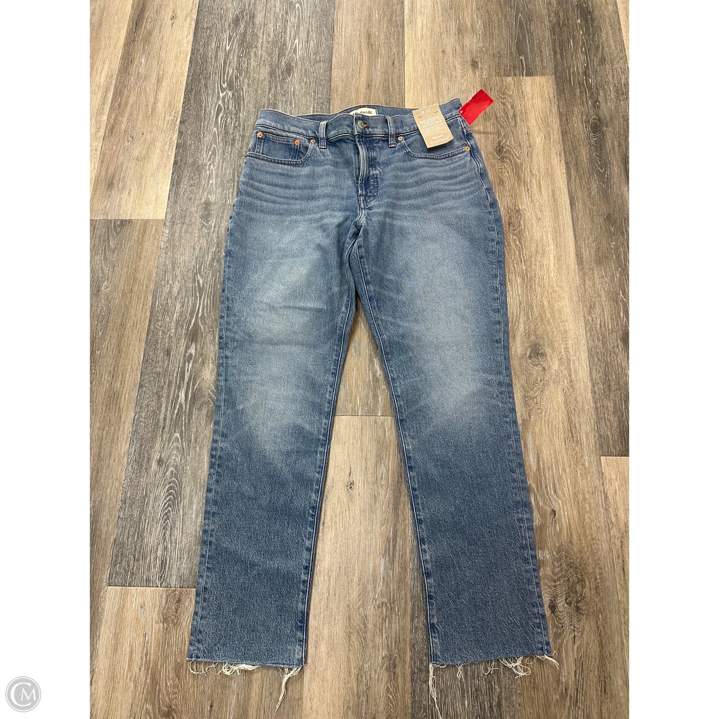 Jeans Straight By Madewell In Blue Denim, Size: 10