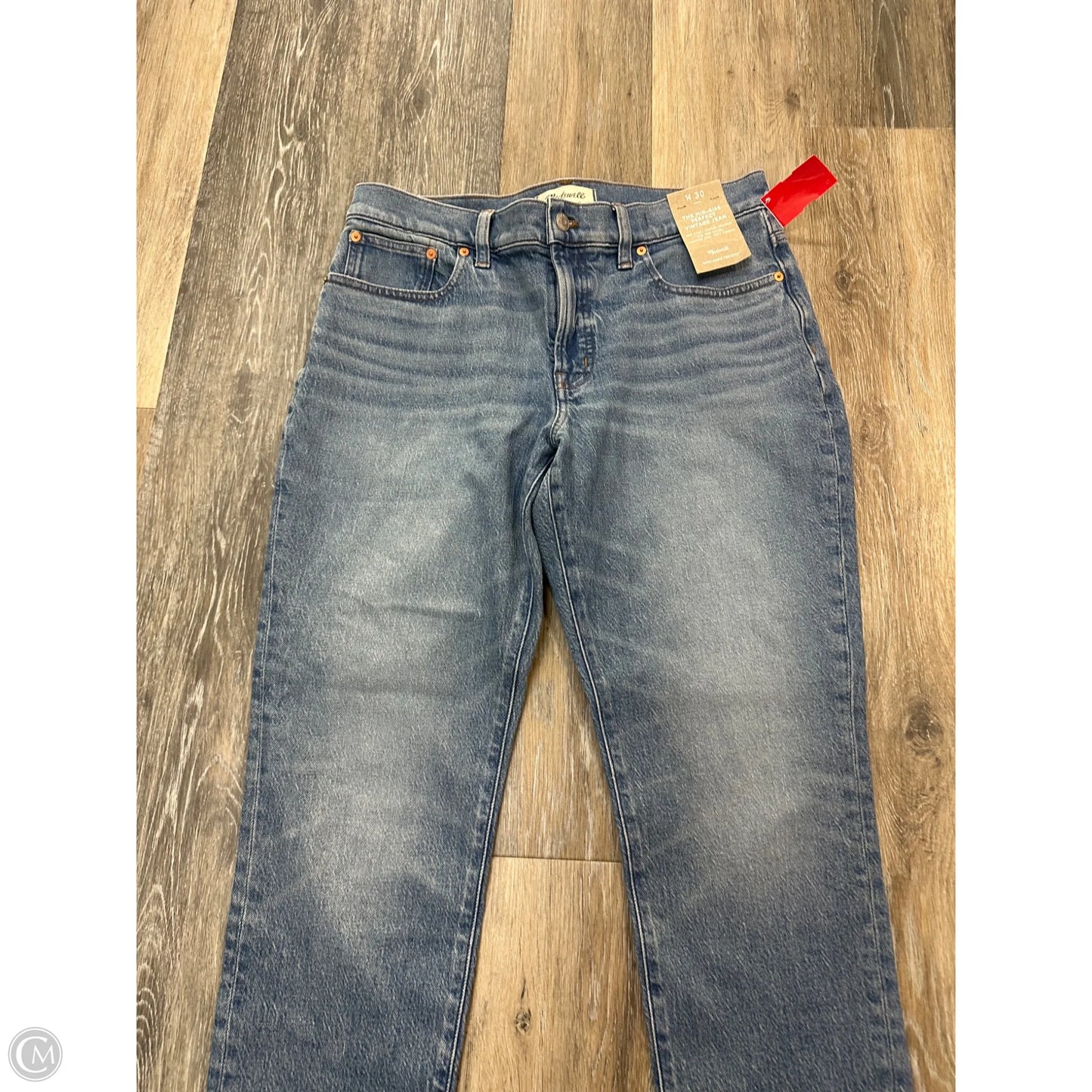 Jeans Straight By Madewell In Blue Denim, Size: 10