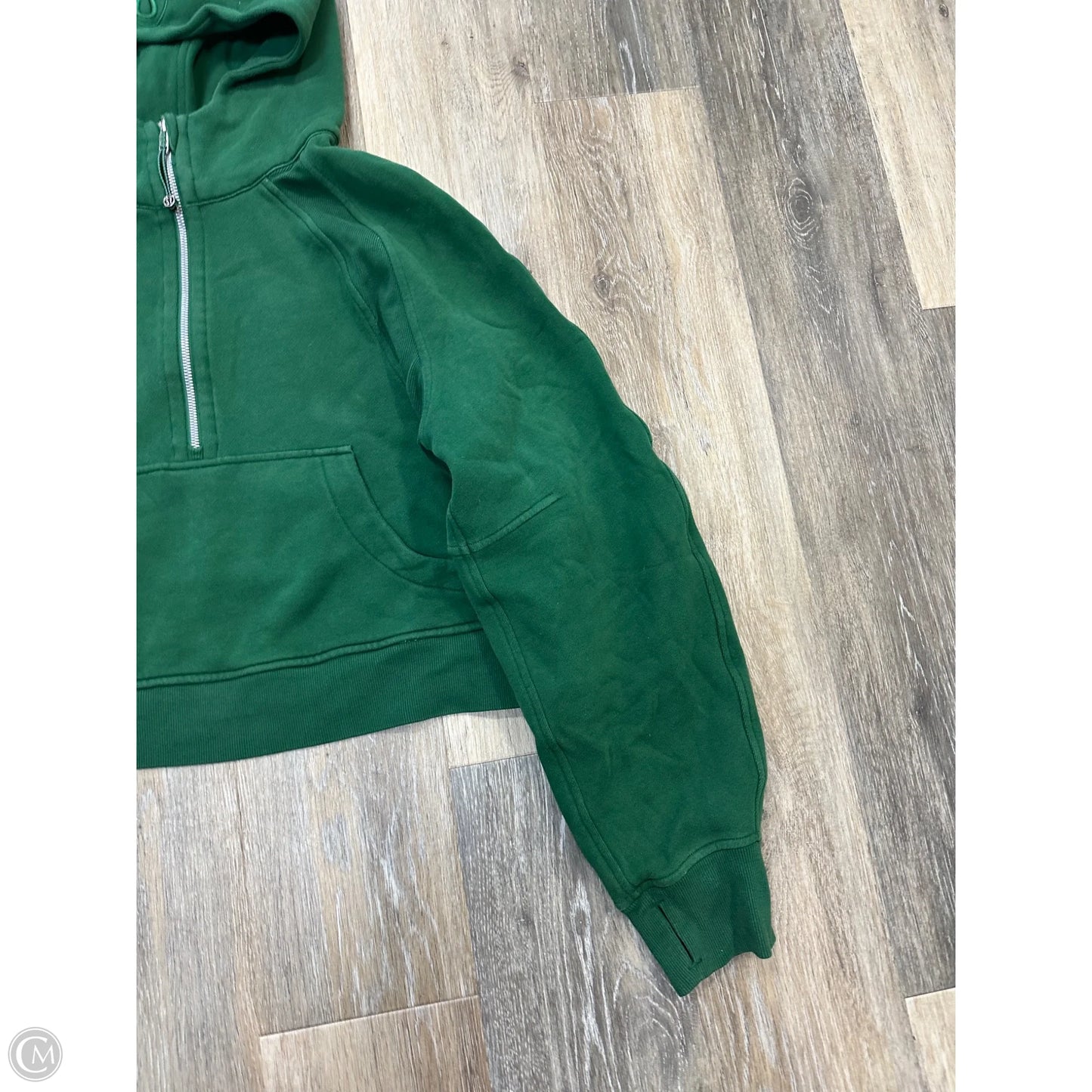 Athletic Sweatshirt Hoodie By Lululemon In Green, Size: M